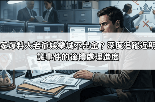 玩家爆料大老爺娛樂城不出金？深度追蹤近期爭議事件的後續處理進度