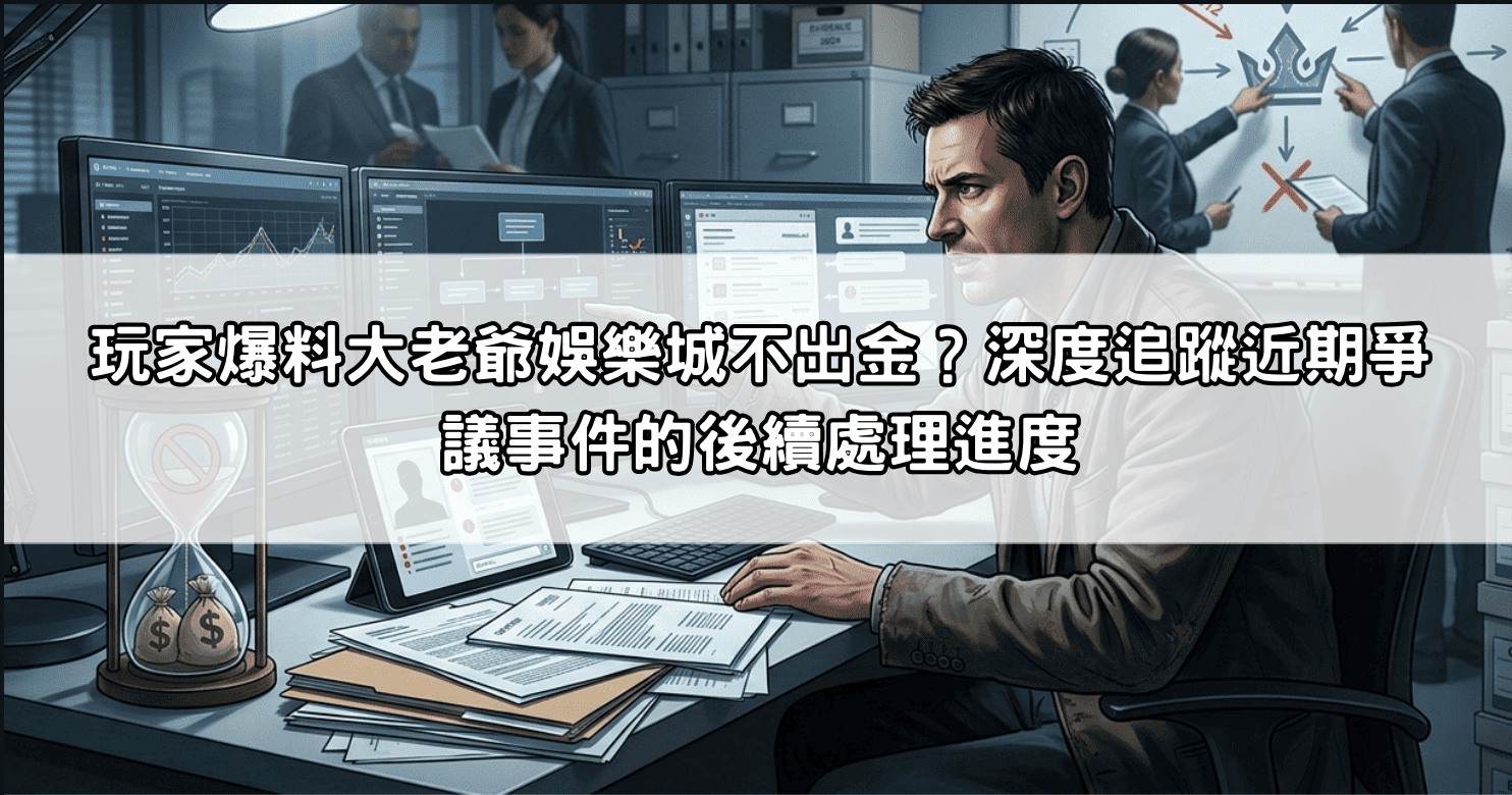 玩家爆料大老爺娛樂城不出金？深度追蹤近期爭議事件的後續處理進度